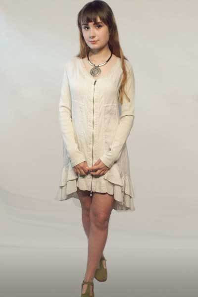 Italian Linen Dress Zipped