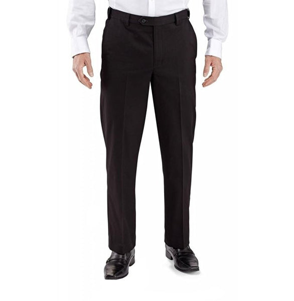 Winthrop & Church Men's Plain Front Cotton Trouser