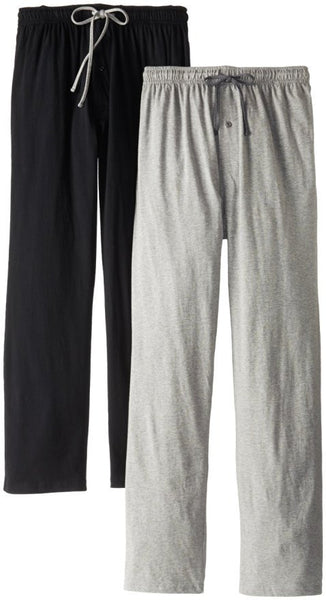 Hanes Men's Solid Knit Jersey Pajama Pant (Pack of Two Pairs)