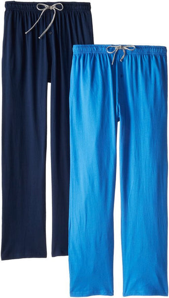 Hanes Men's Solid Knit Jersey Pajama Pant (Pack of Two Pairs)