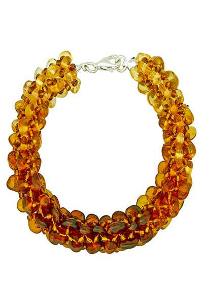 Handwoven Baltic Amber Bracelet