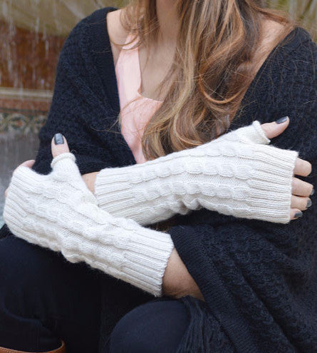 Alpaca and Wool Fingerless Gloves
