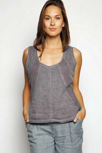 Italian Linen Top Seeveless