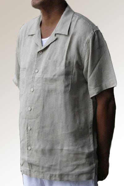 Men's Linen Short Sleeve Camp Shirt