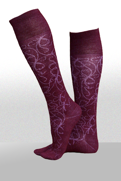 Organic Merino Wool 'Lace' Knee-Hi