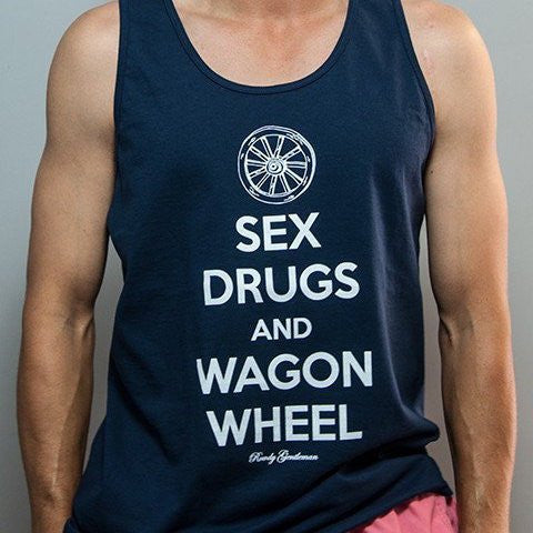 SEX, DRUGS AND WAGON WHEEL TANK TOP