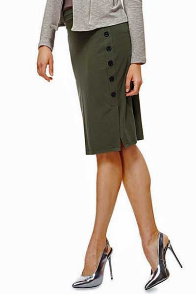 Button Up Bamboo Skirt