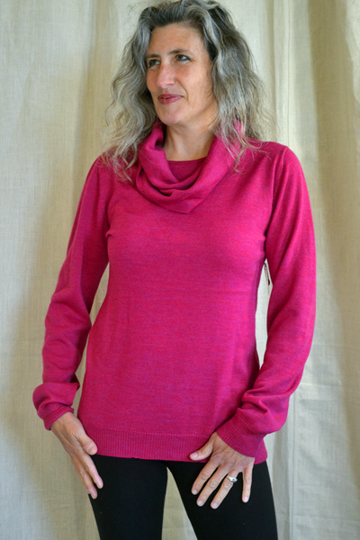 Merino Wool Cowl Sweater - Kathy