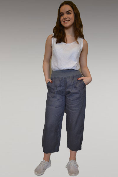 Linen Cropped Pants