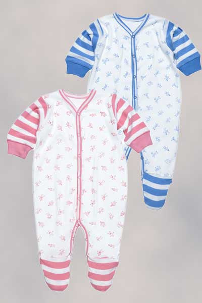 Organic Footie - Boy or Girl People Print