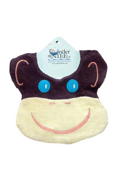Organic Baby Bib - Monkey