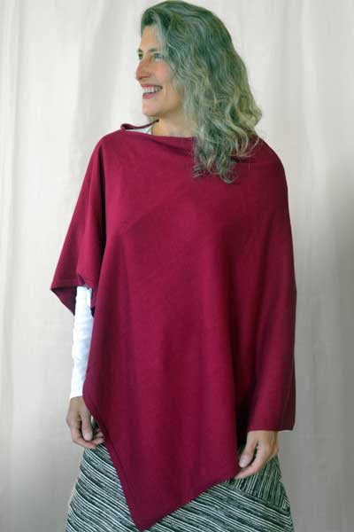 Organic Cotton & Cashmere Poncho - Carolyn