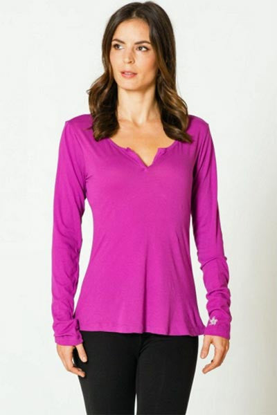 Basic Split Neck Henley Tee