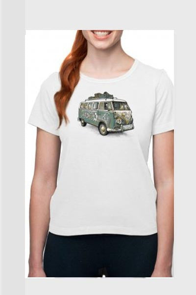 Organic Cotton Tee for women - VW Bus