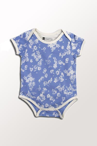Organic Baby Onesie - Chambray Floral