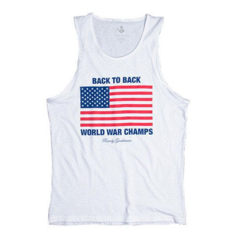 BACK TO BACK WORLD WAR CHAMPS TANK TOP - WHITE