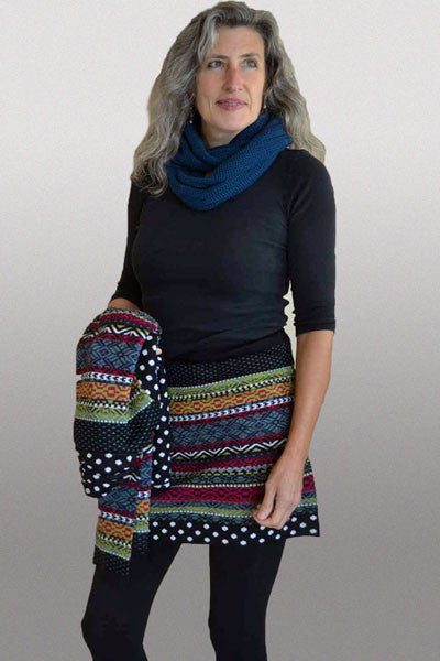 Icelandic Pattern Wool Skirt - Serena
